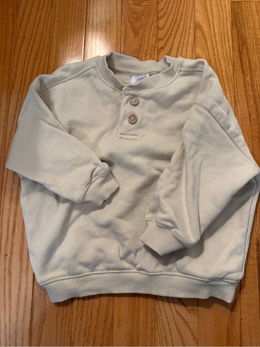 Zara Cream/Beige Henley Sweatshirt for Kids